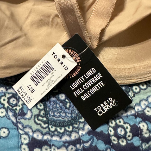 Torrid lightly lined full coverage balconette bra nude 42B - Picture 2 of 2